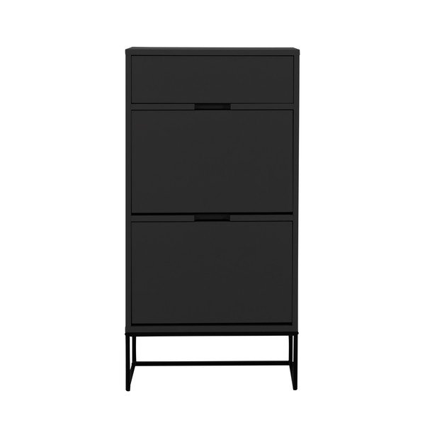Pantofar negru cu deschidere înclinată Lipp - Tenzo-image-3