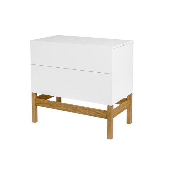 Dulap pentru vinuri  alb/natural 75x70 cm Grande - Woodman-image-1