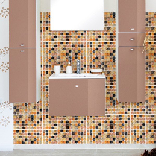 Set 9 autocolante de perete Ambiance Tiles Mosaics Sanded Grade, 15 x 15 cm-image-3