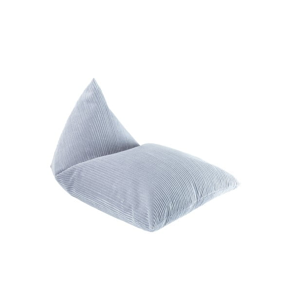 Fotoliu puf pentru copii albastru cu tapițerie din catifea reiată Big Lounger – Wigiwama