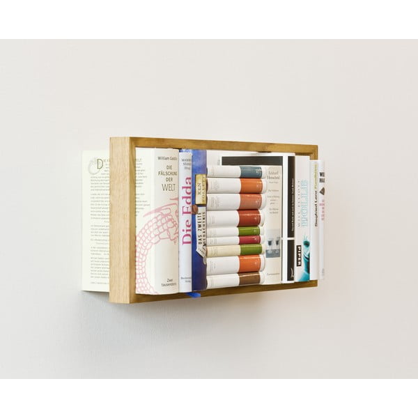 Raft de cărți din lemn de stejar das kleine b b5, înălțime 25 cm-image-1