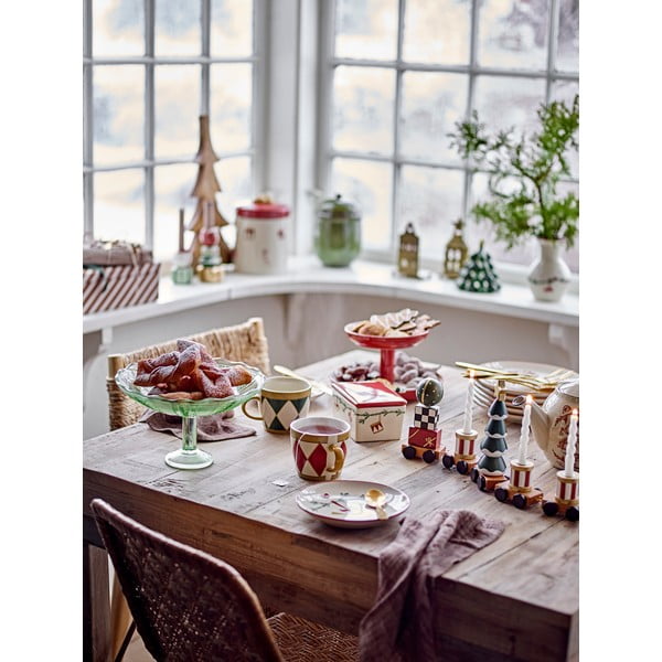 Farfurii crem 2 buc. pentru desert  din gresie ø 16 cm  cu model de Crăciun Yule – Bloomingville-image-3