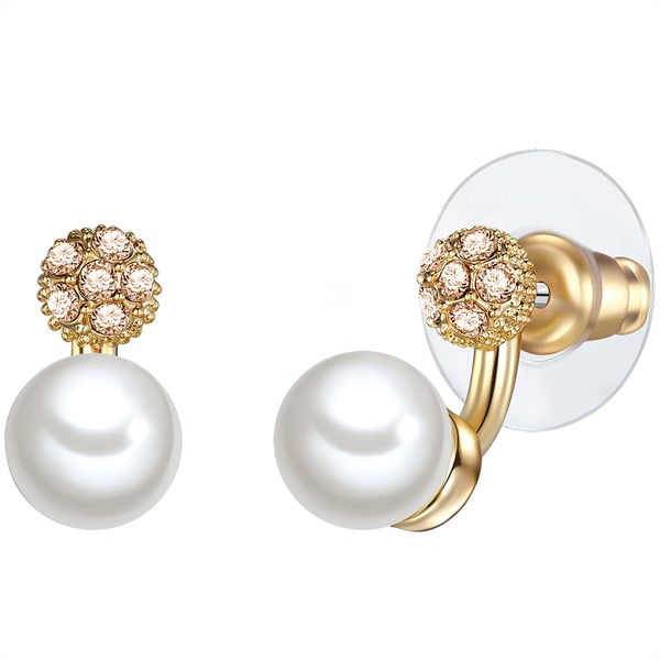 Cercei cu perlă albă Perldesse Con, ⌀ 7 mm