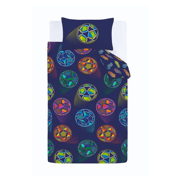 Lenjerie de pat pentru copii pentru pat de o persoană 135x200 cm Bright Football – Catherine Lansfield-image-2