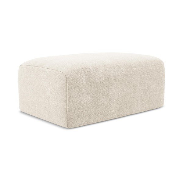 Taburet crem cu tapițerie din chenille Kona – Makamii-image-3