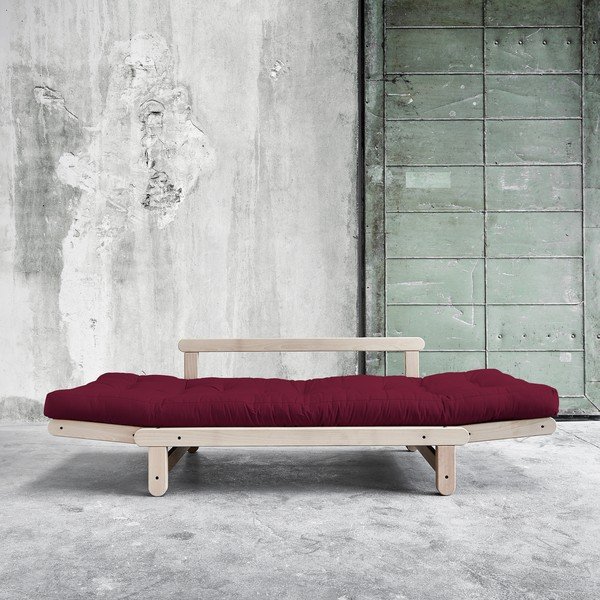 Canapea extensibilă Beat Beech/Light Bordeaux-image-3