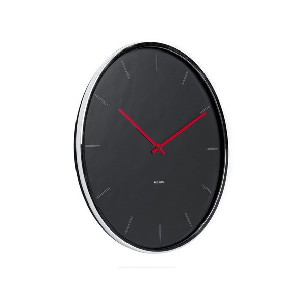 Ceas de perete Present Time Thin, negru-image-1