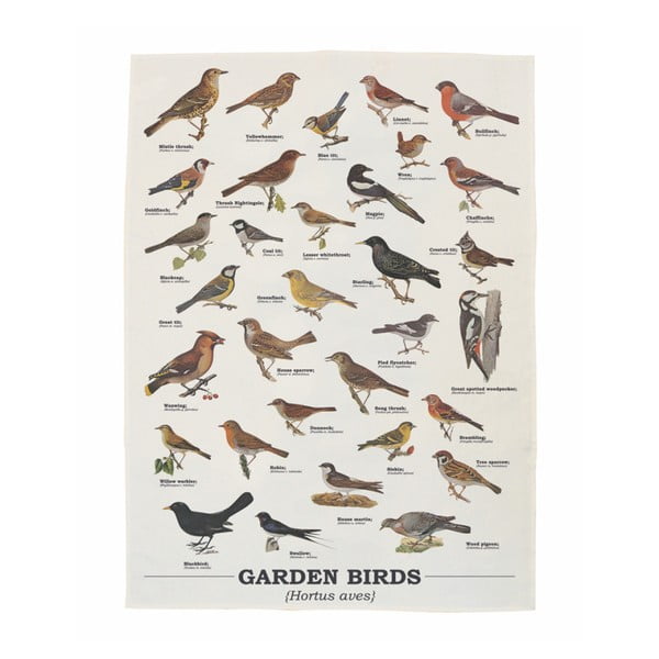 Prosop din bumbac Gift Republic Garden Birds, 50 x 70 cm