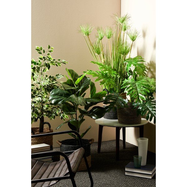 Măsuță de cafea albă/în culoare naturală rotundă cu blat din marmură ø 60 cm Sylvester – Bizzotto-image-2
