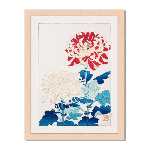 Tablou înrămat Liv Corday Asian Orienal Flower, 30 x 40 cm