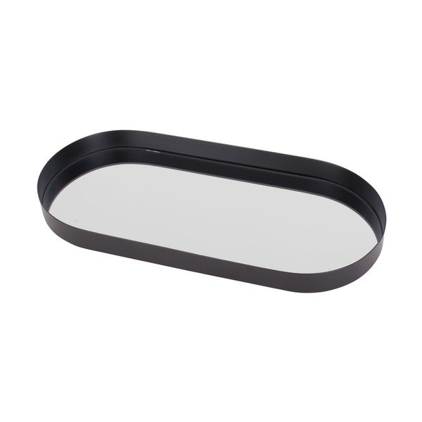 Tavă cu oglindă PT LIVING Oval, lățime 18 cm, negru-image-2