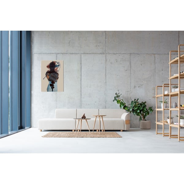 Modul de canapea gri deschis (colț stânga) din amestec de lână și in Hugg - Gazzda-image-1