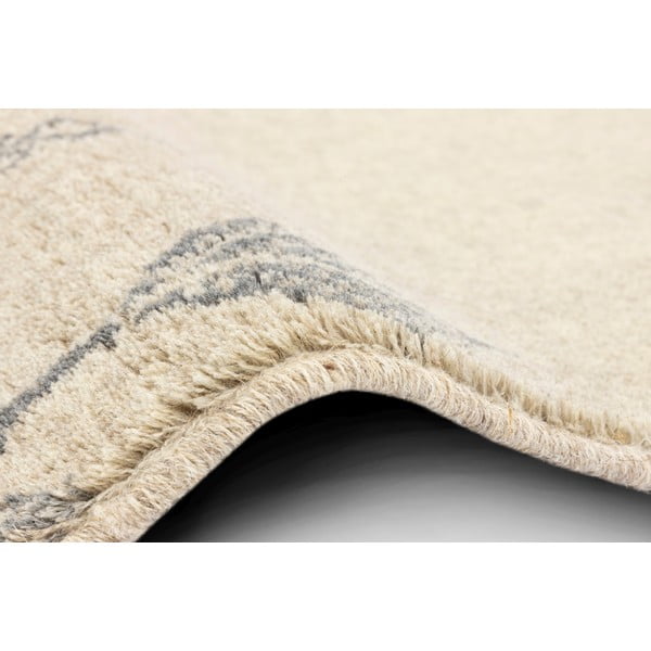 Covor bej din lână 133x180 cm Decori – Agnella-image-2