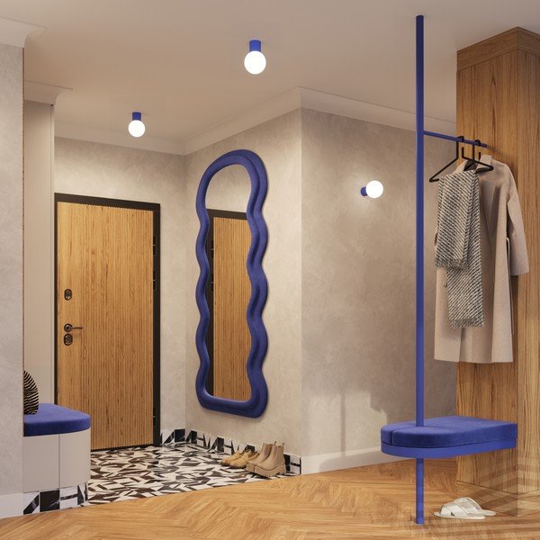 Plafonieră albastră cu abajur din sticlă ø 12 cm Orbital – Sollux-image-4