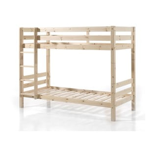 Pat pentru copii  90x200 cm în culoare naturală supraetajat Pino - Vipack