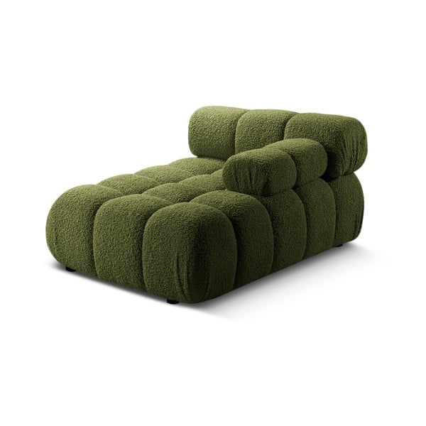 Modul pentru canapea modulară verde cu tapițerie din țesătură bouclé (cu colț pe partea dreaptă) Bellis – Micadoni Home-image-4