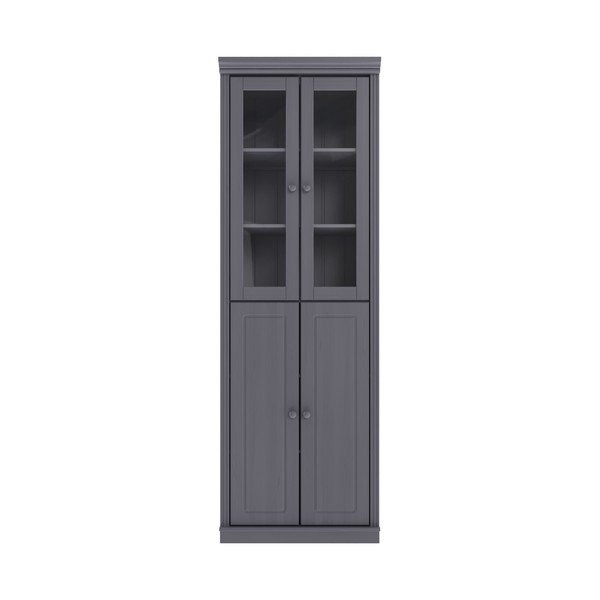 Vitrină gri din lemn de pin 74x223x37 cm Anita – Støraa