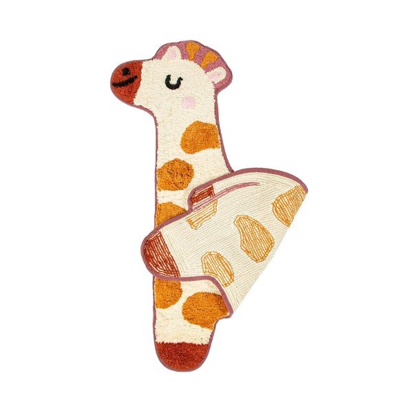 Covor din bumbac pentru copii Sass & Belle Giraffe, 57 x 80 cm, portocaliu- bej-image-2