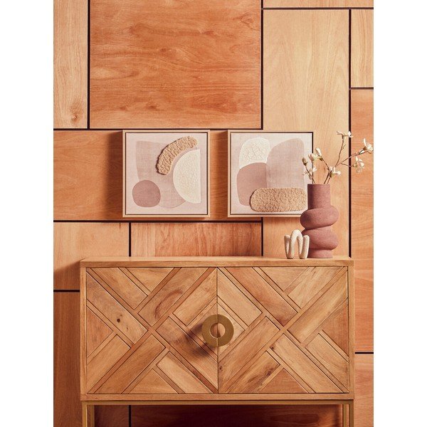 Tablouri cu ramă/pe pânză 2 buc. 3D 40x40 cm Astratto – Premier Housewares-image-1