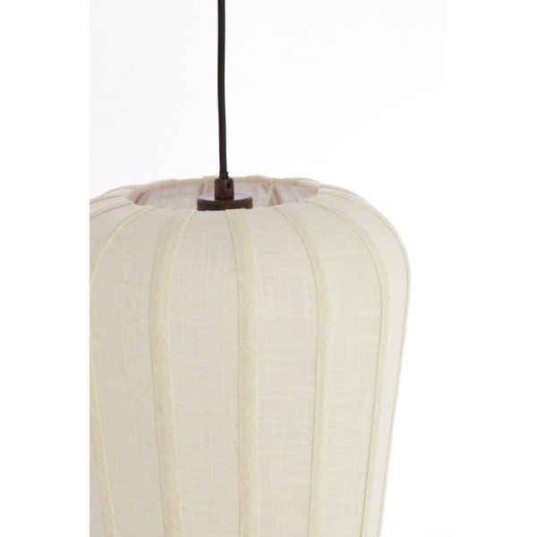 Lustră albă cu abajur textil ø 10 cm Bibury – Light & Living-image-3