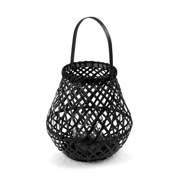 Felinar din bambus Compactor Bamboo Lantern, ⌀ 25 cm, negru-image-2