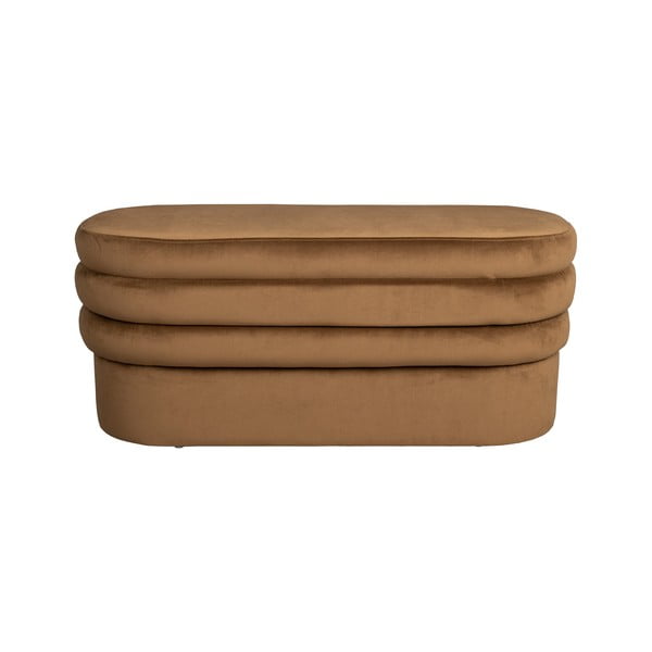 Bancă maro cu tapițerie din catifea Aditi – Dutchbone