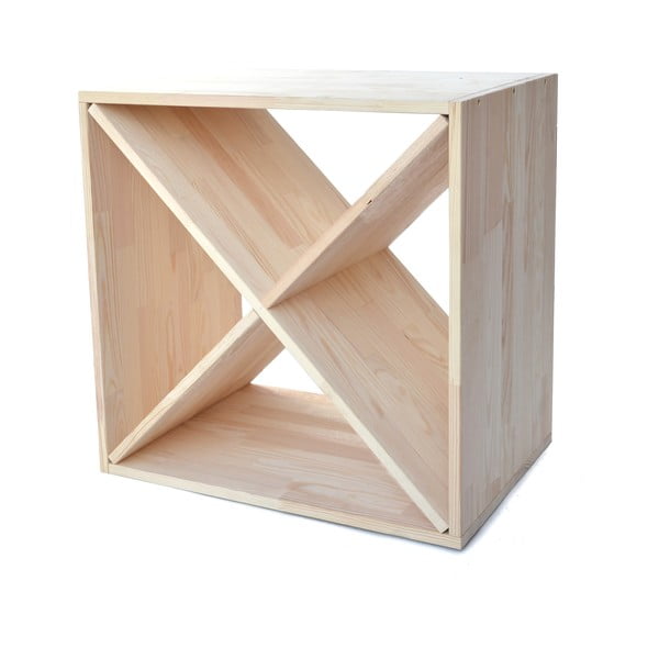 Raft pentru sticle de vin în culoare naturală din lemn de pin număr sticle 24 – Bonami Essentials-image-1