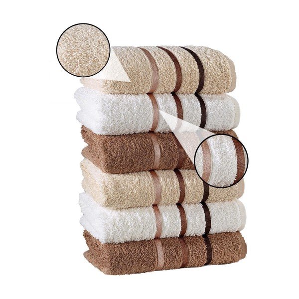 Set 6 prosoape Pure Cotton Towel, 50 x 90 cm-image-1