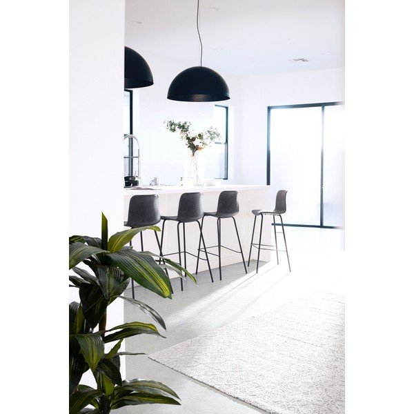 Scaun de bar gri închis tapițat (înălțime șezut 75 cm) Kyra – Bizzotto-image-1