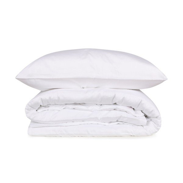 Lenjerie de pat albă din bumbac satinat pentru pat dublu, extinsă 240x220 cm Elegant – Mijolnir