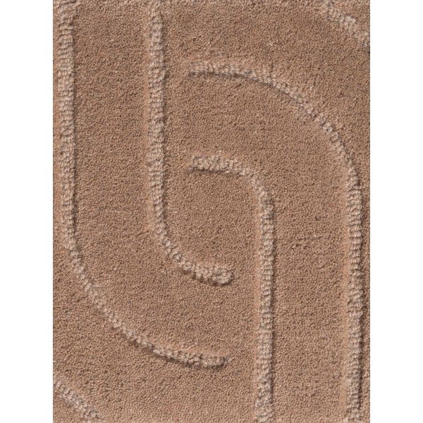 Covor bej țesut manual din lână 80x150 cm Arcura – Vikosa-image-4