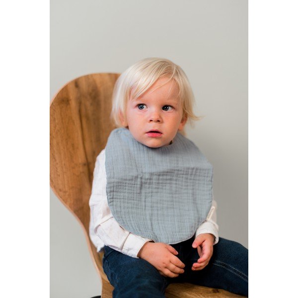 Bavețică din muselină Kindsgut Oslo, albastru-image-1