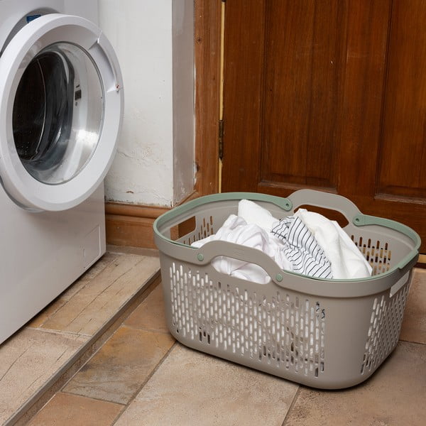 Coș de rufe maro deschis din plastic 45 l – Addis-image-1