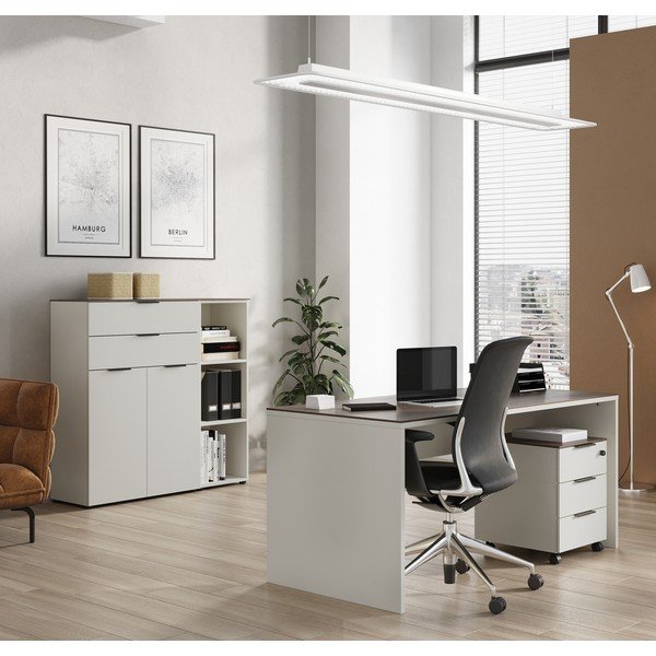 Birou cu aspect de nuc 158x79 cm Ancona - Germania-image-4