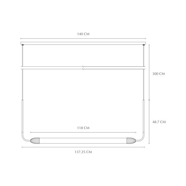 Lustră argintie din oțel cu abajur din sticlă Lemon Squeeze Linear – UMAGE-image-3
