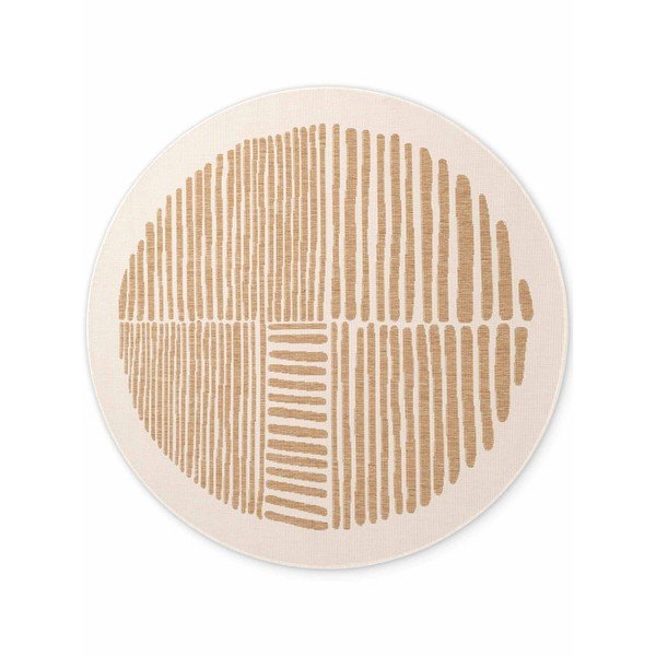 Covor pentru exterior și interior crem/în culoare naturală rotund ø 160 cm Haringey Bounds – Ted Baker