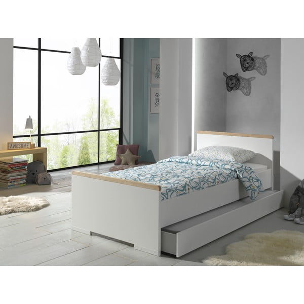 Pat pentru copii  alb 90x200 cm London – Vipack-image-3
