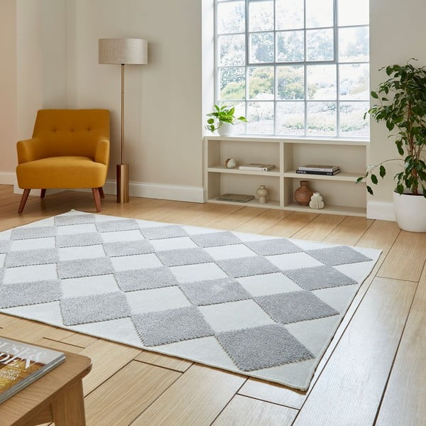 Covor alb-gri deschis lavabil 200x290 cm Lyna Cream&Grey – Think Rugs-image-2