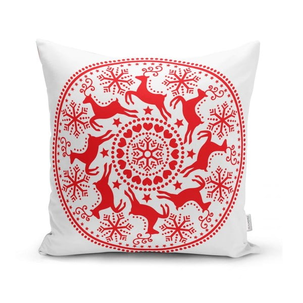 Set 4 fețe de pernă și un napron de masă cu model de Crăciun Minimalist Cushion Covers Christmas-image-3