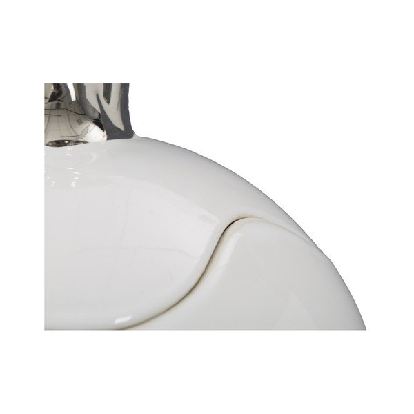 Recipient din ceramică Mauro Ferretti Family Grande, alb-argintiu-image-1