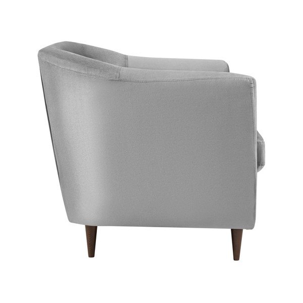 Canapea cu tapițerie din catifea Kooko Home GLAM, gri deschis, 175 cm-image-2