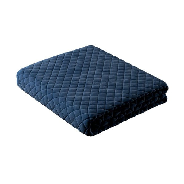 Cuvertură albastră matlasată pentru pat dublu 170x210 cm Posh Velvet - Yellow Tipi