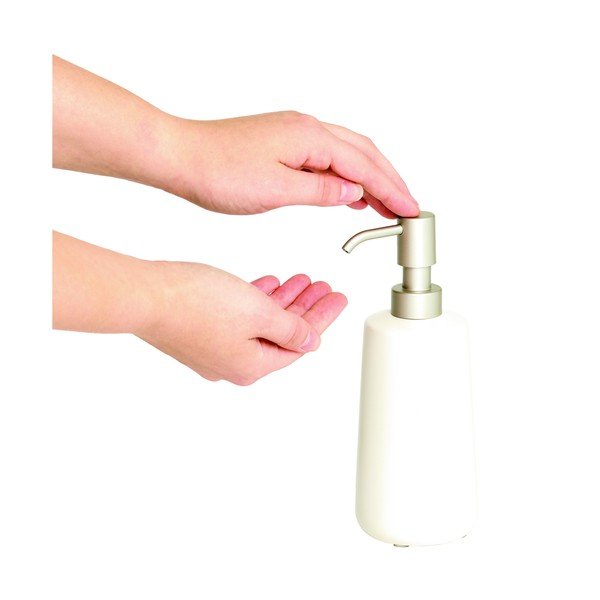 Dispenser de săpun din ceramică iDesign Eco Vanity, alb-image-3