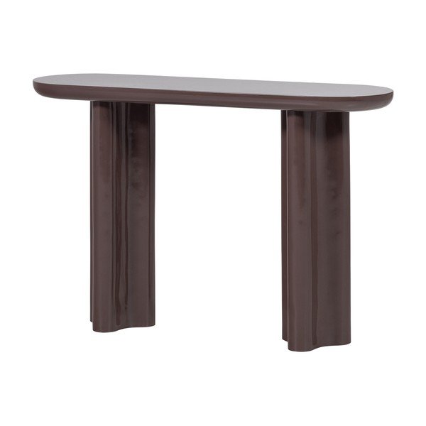 Masă consolă maro închis cu aspect lucios 35x120 cm Evara – WOOOD-image-2