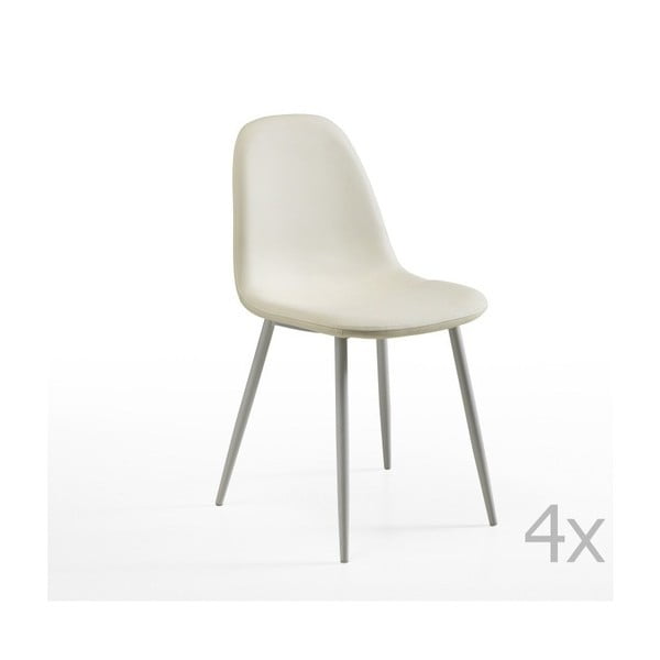 Set 4 scaune Design Twist Jos, alb
