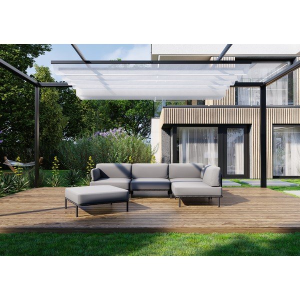 Canapea modulară de grădină gri deschis 234 cm Salve – Sit Sit-image-4