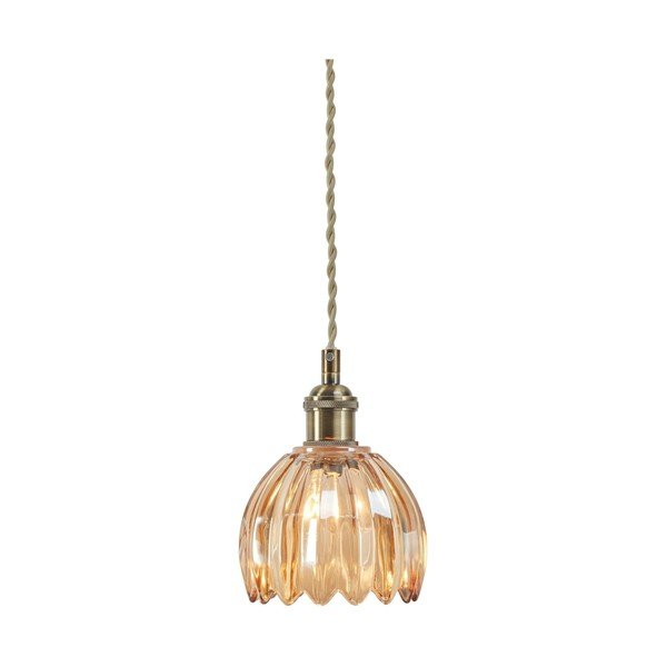 Lustră chihlimbar din metal cu abajur din sticlă ø 13 cm Gota – Markslöjd