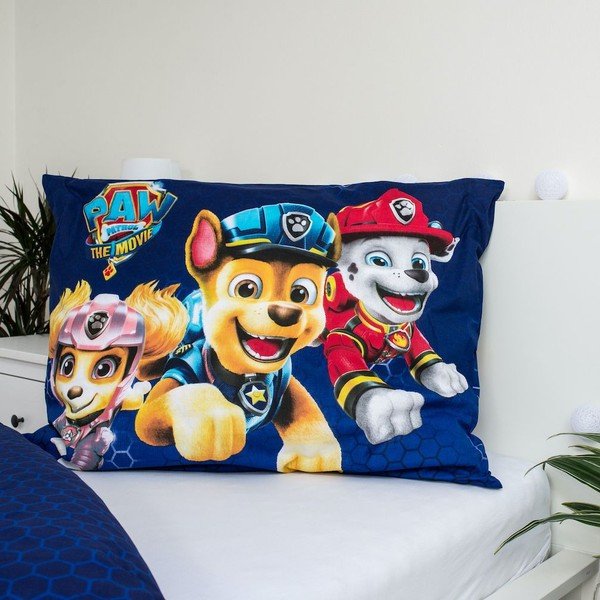 Lenjerie de pat din bumbac pentru copii Jerry Fabrics Patrola, 140 x 200 cm, albastru închis-image-1
