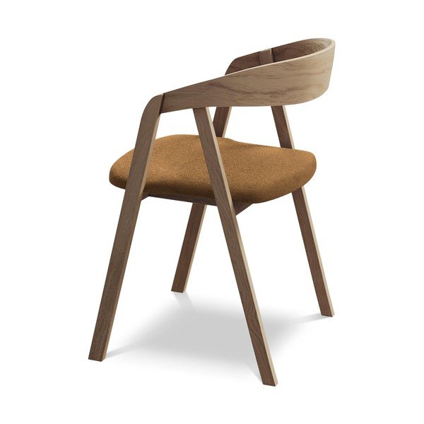 Scaun de sufragerie teracotă din lemn masiv Erika – Makamii-image-3