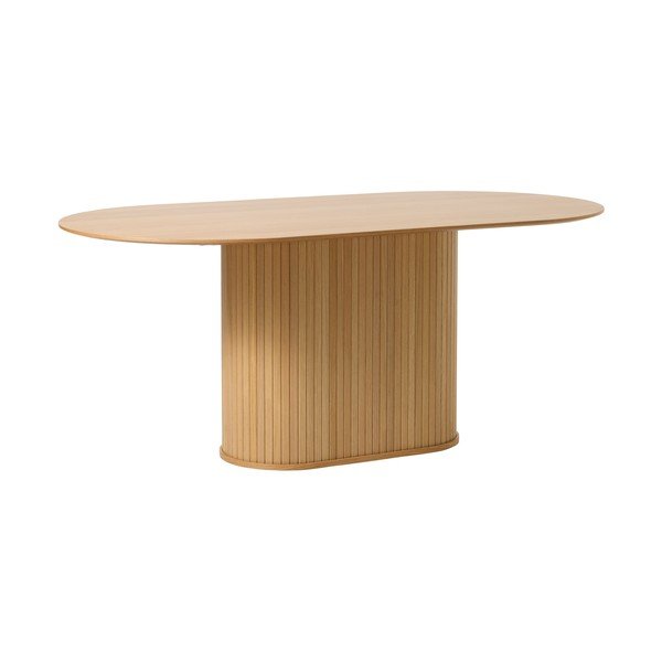 Masă de dining cu blat cu aspect de lemn de stejar 95x180 cm Nola – Unique Furniture